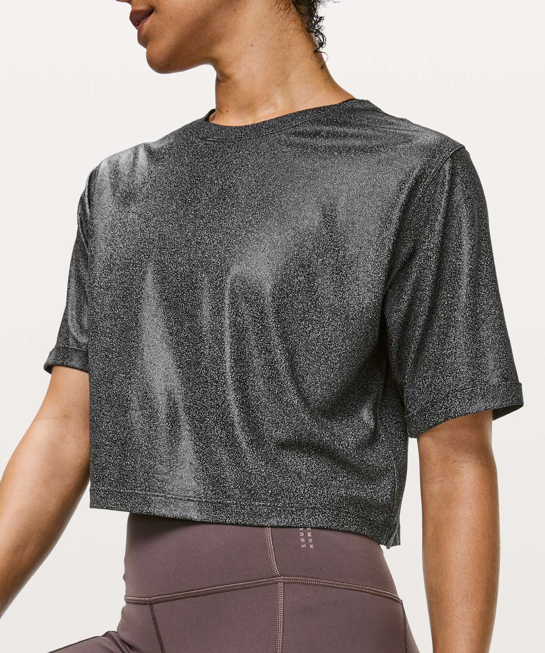 Lululemon To The Beat Tee *lululemon X SoulCycle - Luminosity Foil Print Heathered Black Black