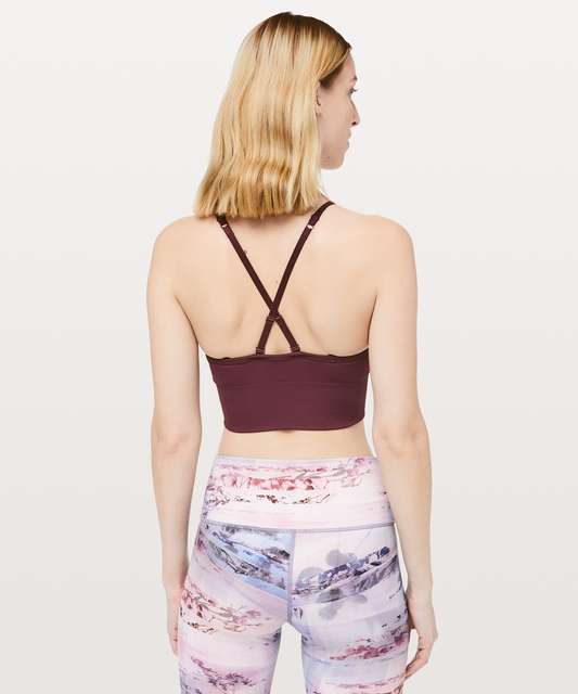 Lululemon Ebb To Street Bra Long Line - Black - lulu fanatics