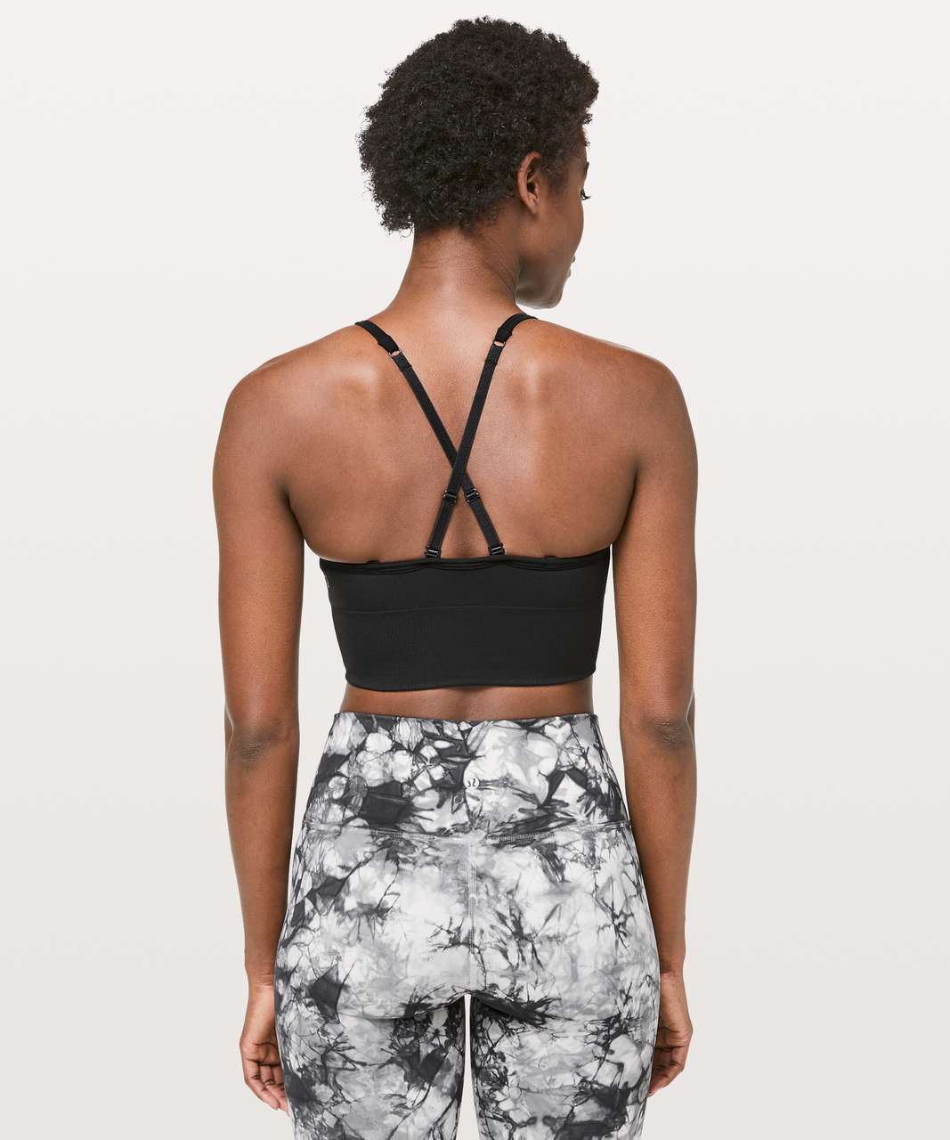 Lululemon Ebb To Street Bra Long Line - Black - lulu fanatics