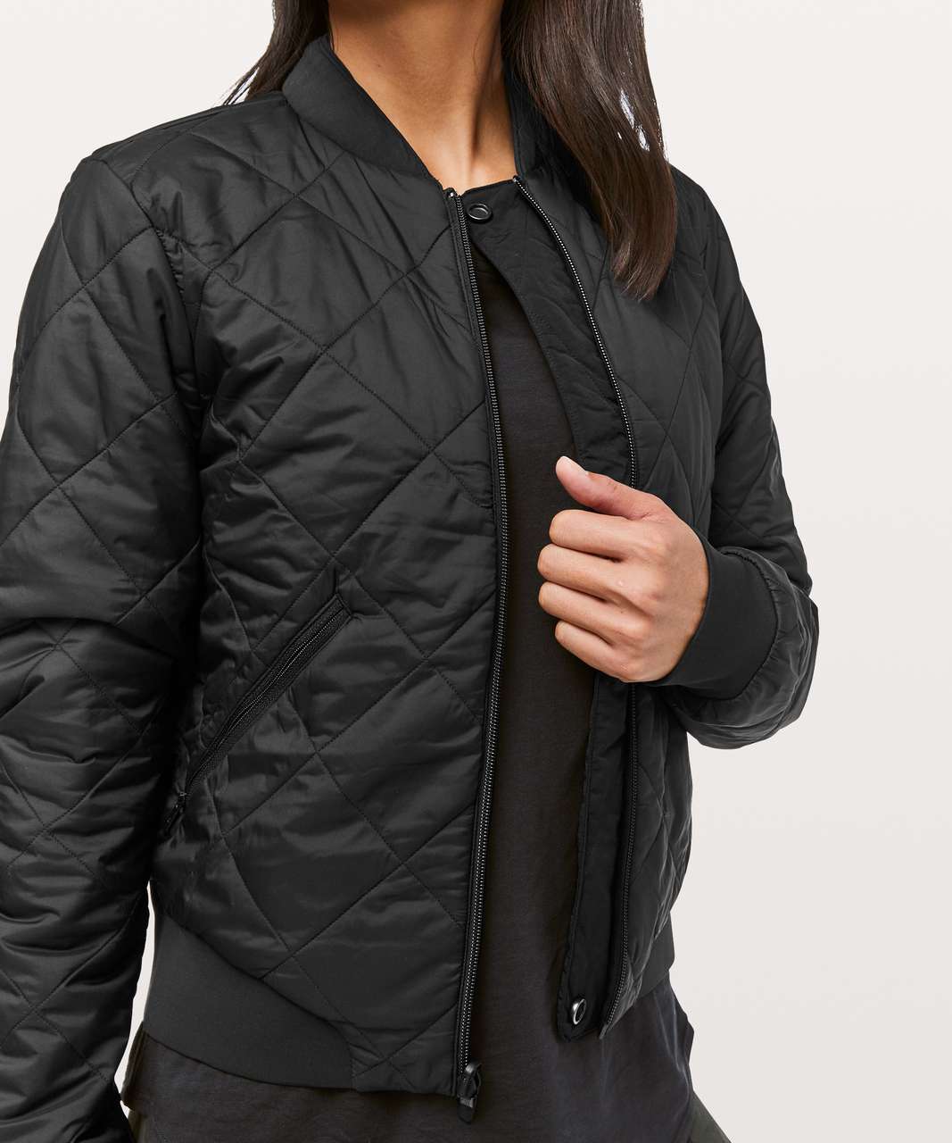 Lululemon Warm Two Ways Bomber - Black - lulu fanatics