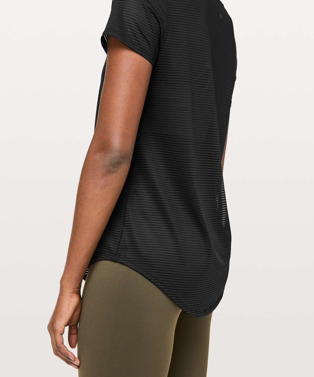 Lululemon All Love Crew *Striped Mesh - Black