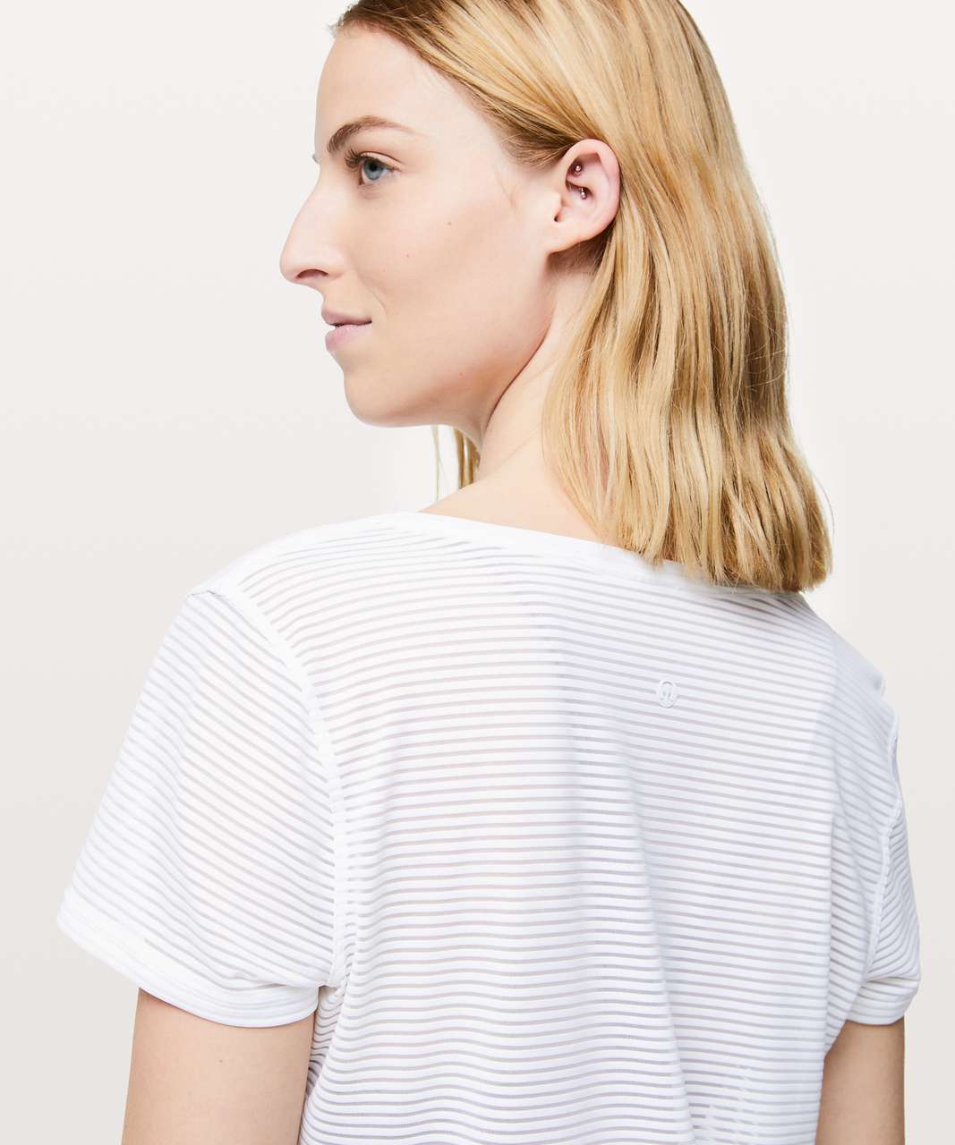 Lululemon All Love Crew *Striped Mesh - White (First Release)