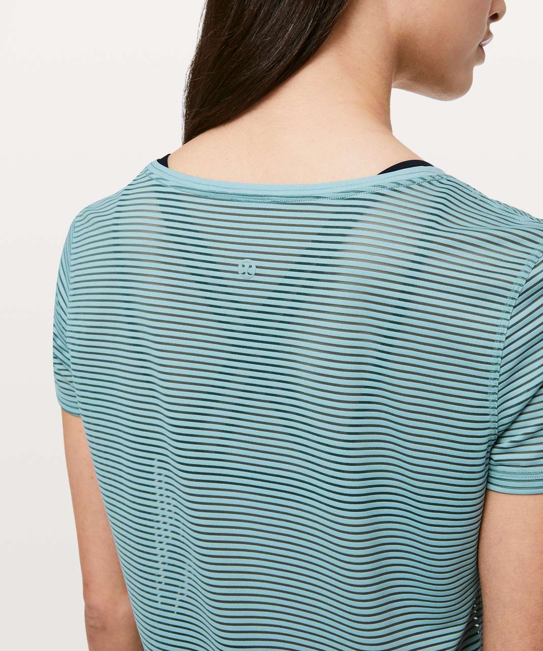 Lululemon All Love Tee *Striped Mesh - Cloud Blue