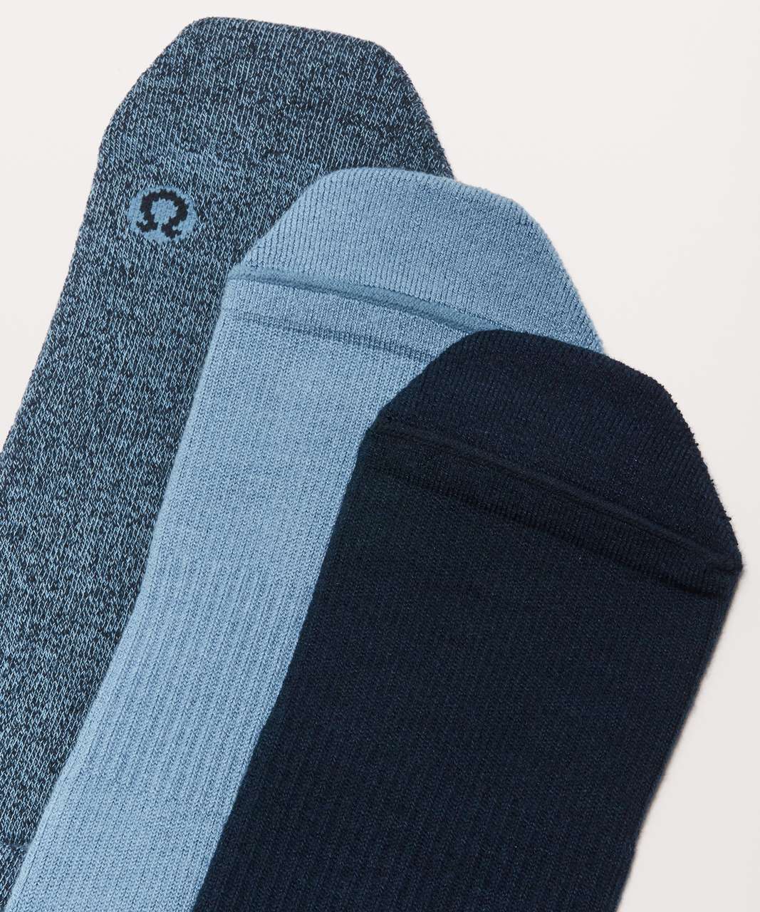 Lululemon Intent Crew Sock *3 Pack - True Navy / Utility Blue / True Navy