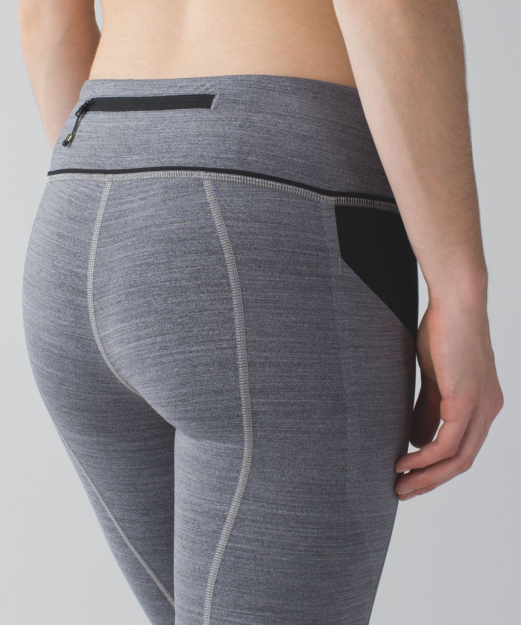 Lululemon Pace Rival Crop - Space Dye Camo Black Dark Slate / Black