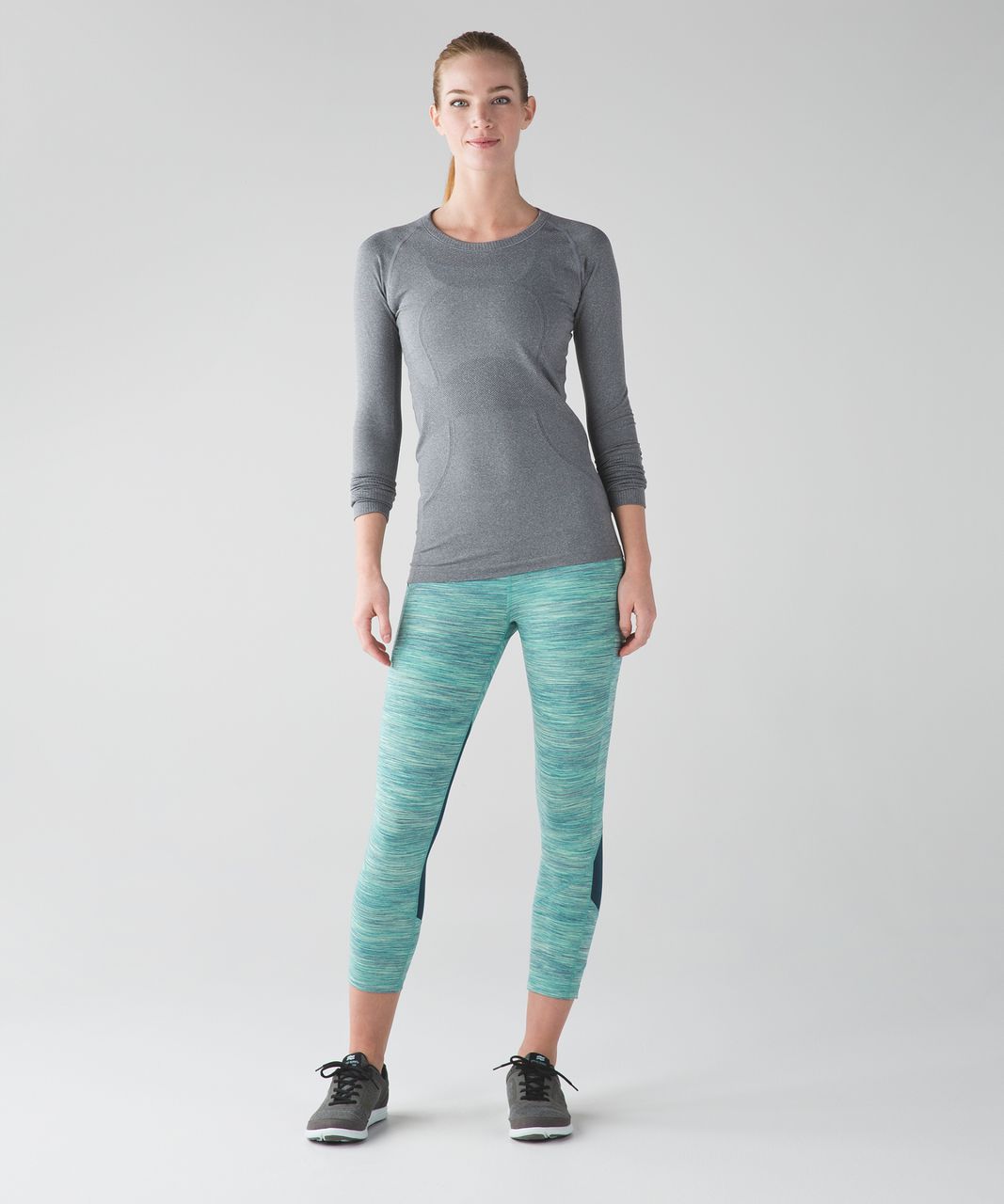 Lululemon Pace Rival Crop - Space Dye Camo Alberta Lake Fresh Teal / Alberta Lake