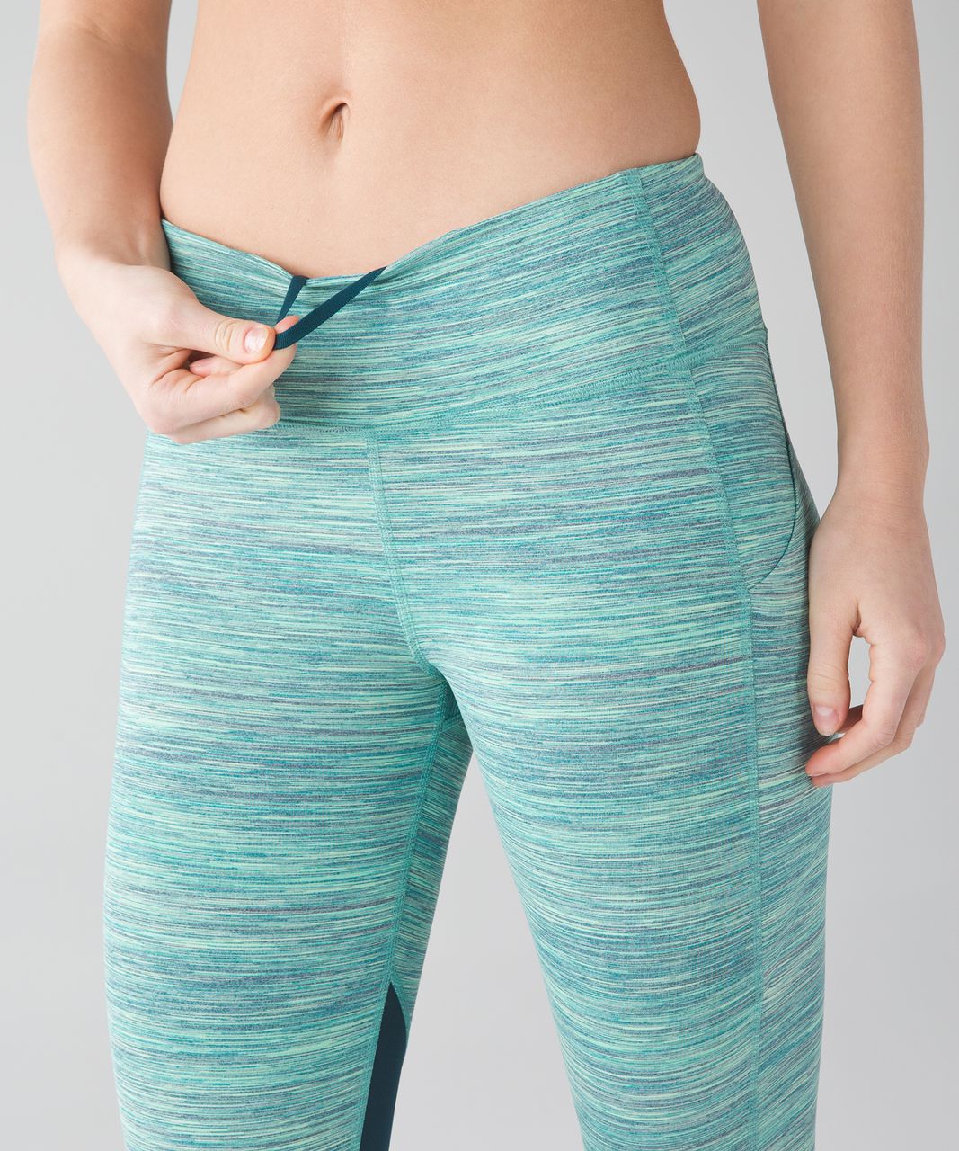 Lululemon Pace Rival Crop - Space Dye Camo Alberta Lake Fresh Teal / Alberta Lake