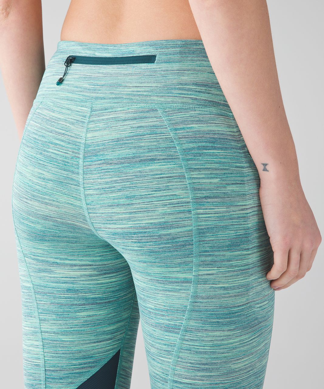 Lululemon Pace Rival Crop - Space Dye Camo Alberta Lake Fresh Teal / Alberta Lake