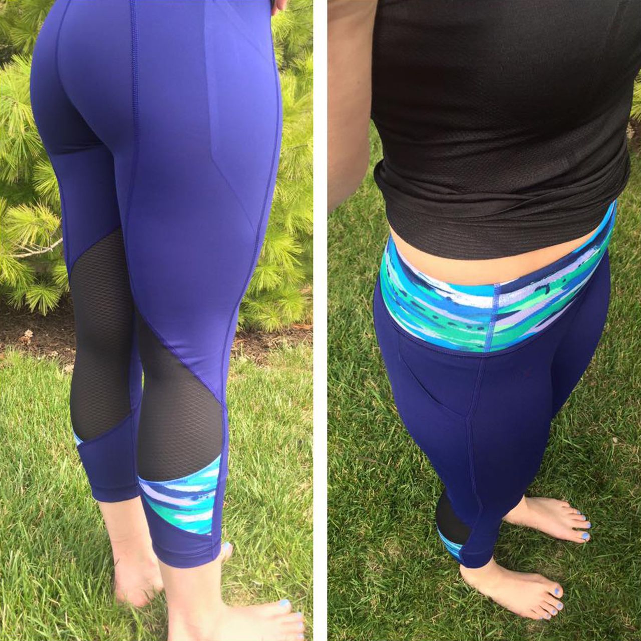 Lululemon Pace Rival Crop - Hero Blue / Seven Wonders Multi