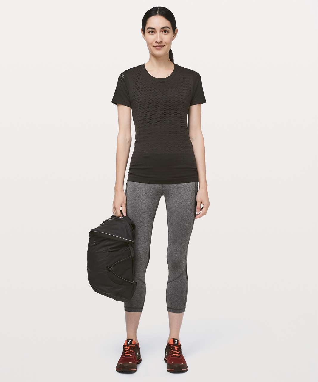 Lululemon Pace Rival Crop - 22 - Heathered Black / Black - 8 - $45 - From  revivalmdc