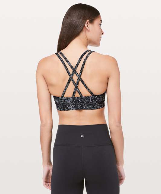 Lululemon Energy Bra *Manifesto Sz 8 20YR Manifesto Foil Black 20BB 26314