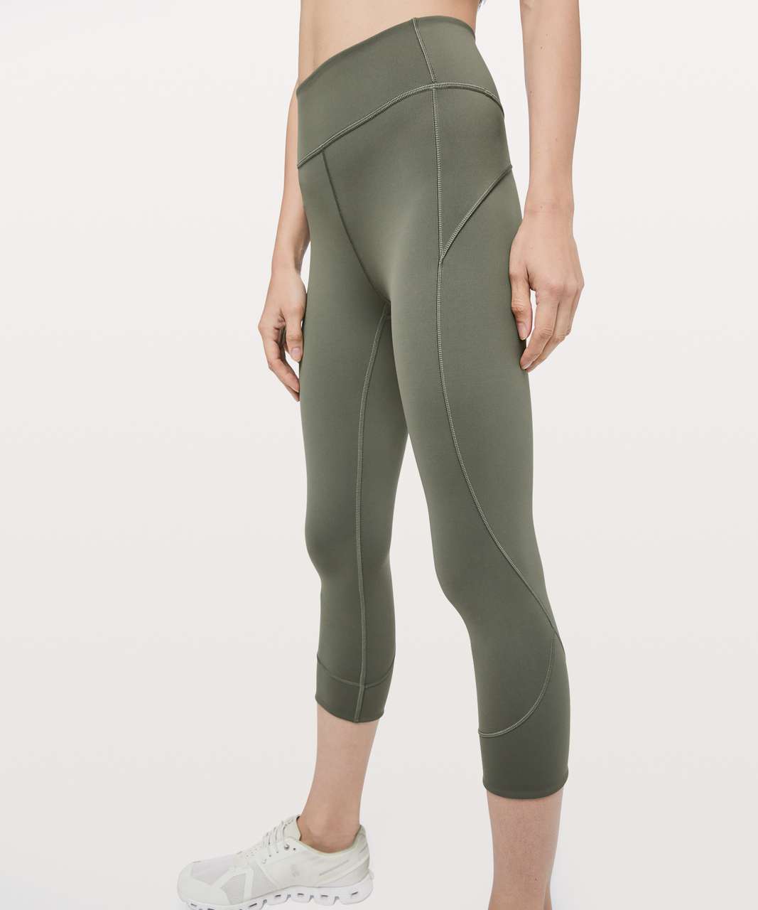 Lululemon In Movement Crop *Everlux 19" - Grey Sage