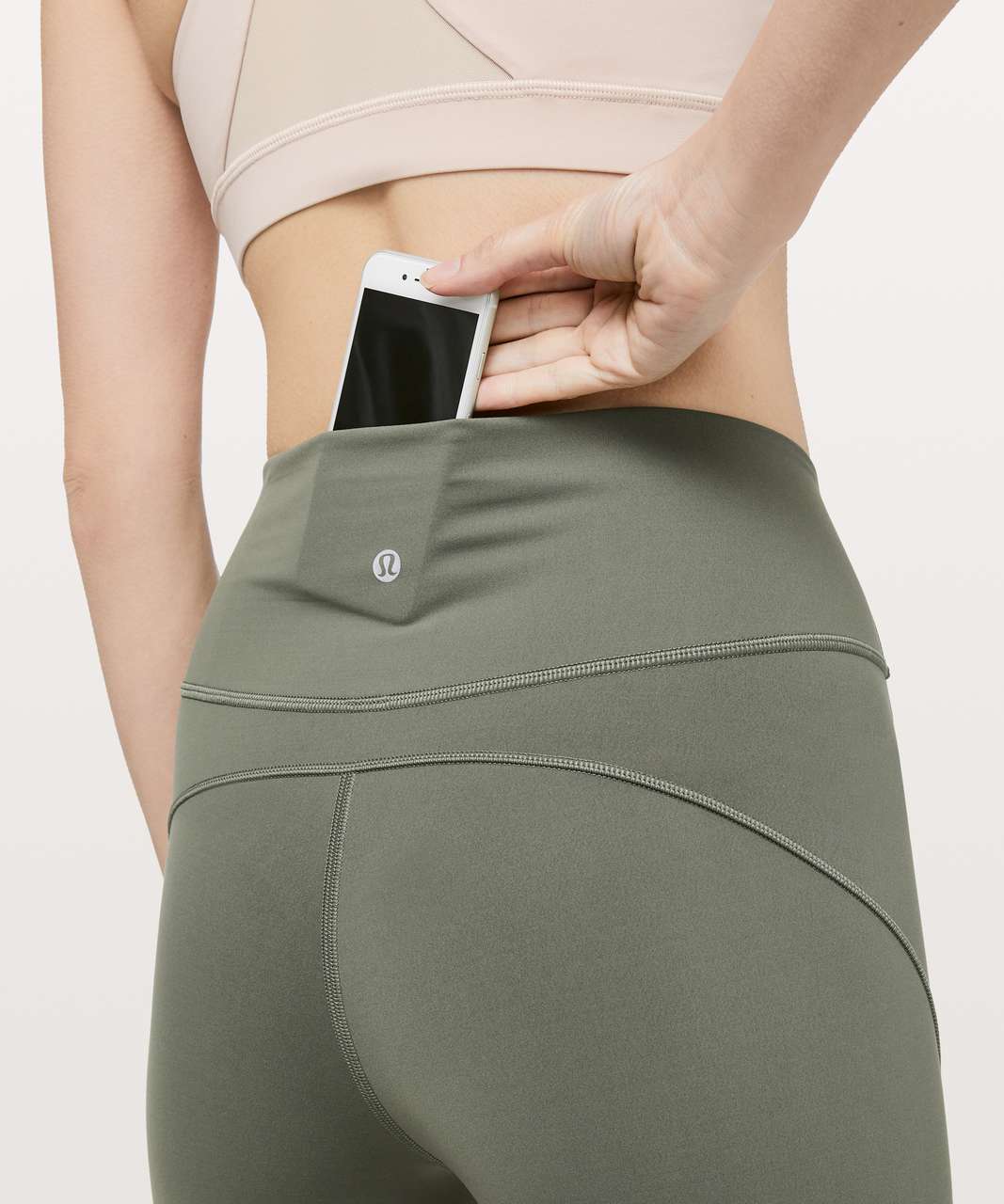 Lululemon In Movement Crop Everlux 19 Swerve Vapor Metal Grey