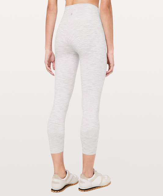 LULULEMON ATHLETICA Solid White Wunder Under HR Crop 21 Lace Leggings - US  6