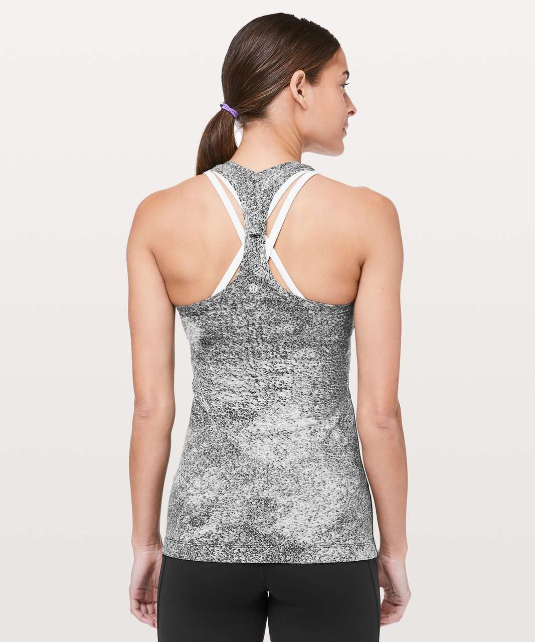 Lululemon Cool Racerback II - Luon Spray Jacquard White Black