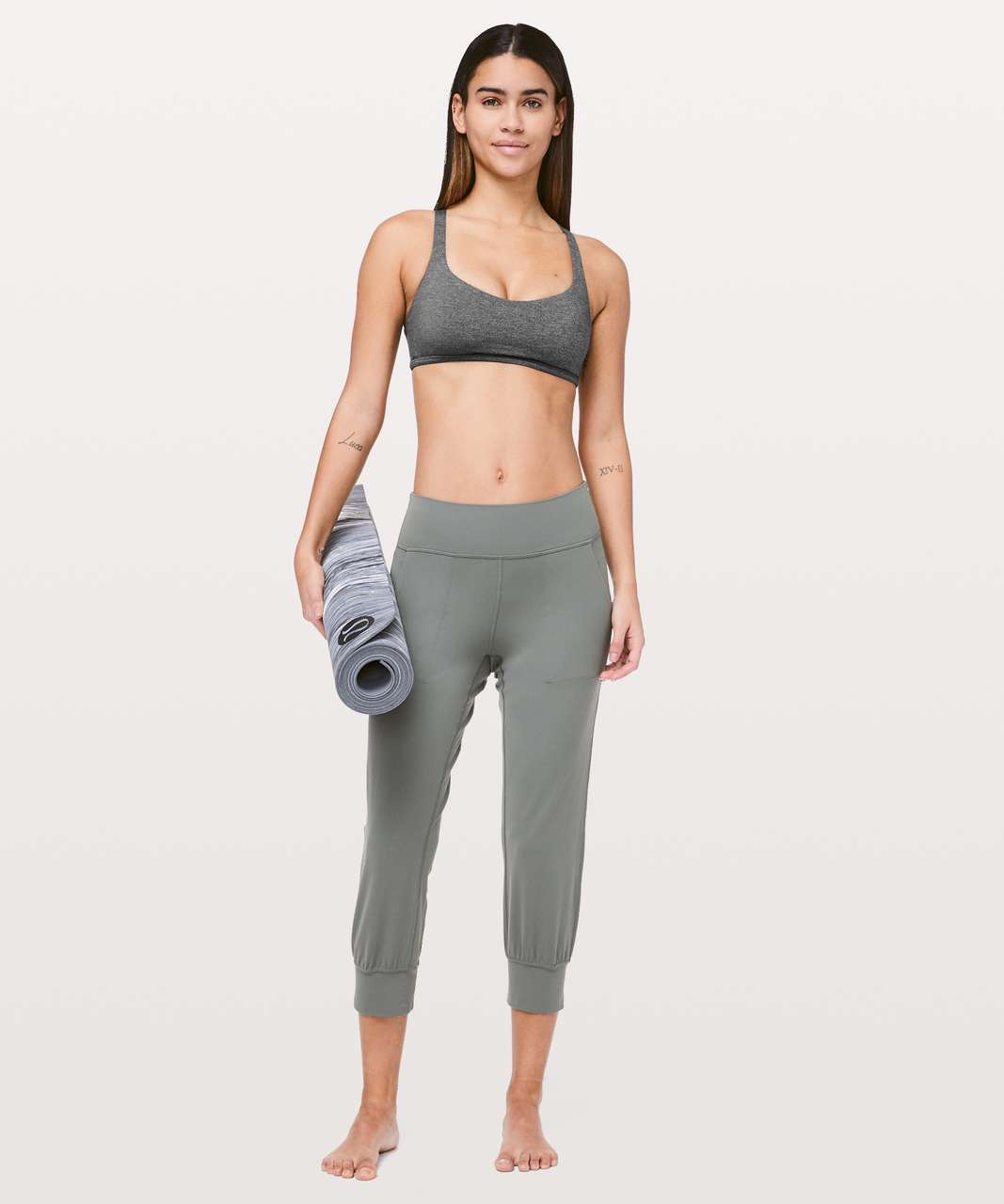 Lululemon Heathered Gray And Black Sports Bra Size 2 - $31 (35