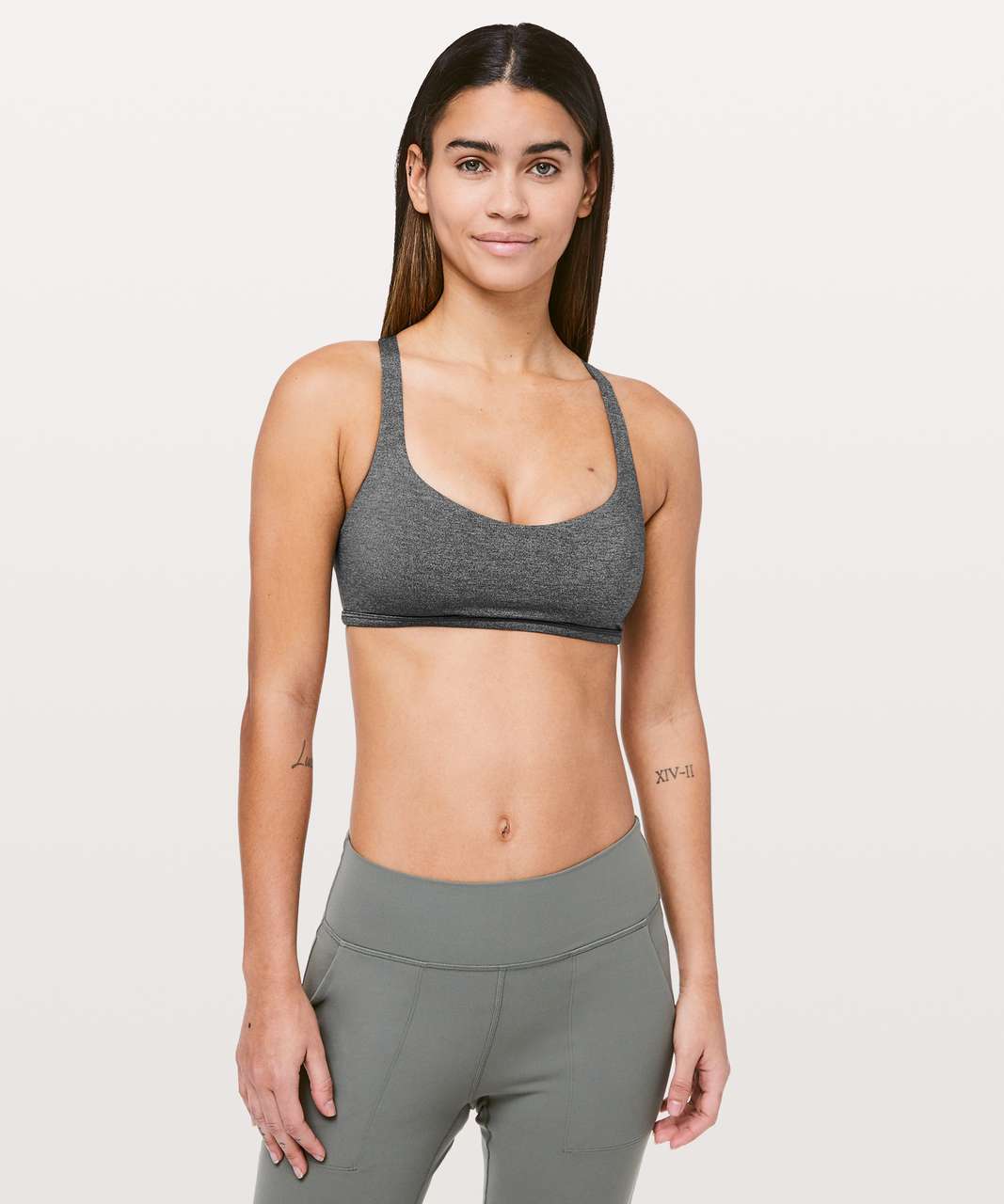 Lululemon Free To Be Bra (Wild) - Heathered Black