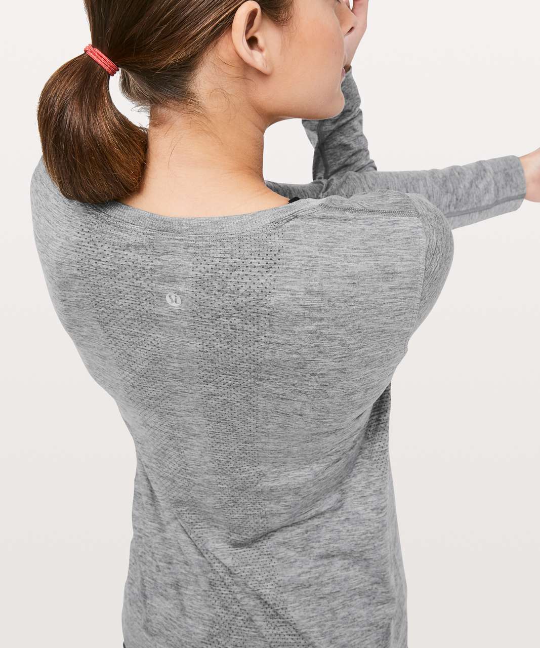 Lululemon Swiftly Tech Long Sleeve (Breeze) *Relaxed Fit - Slate / White