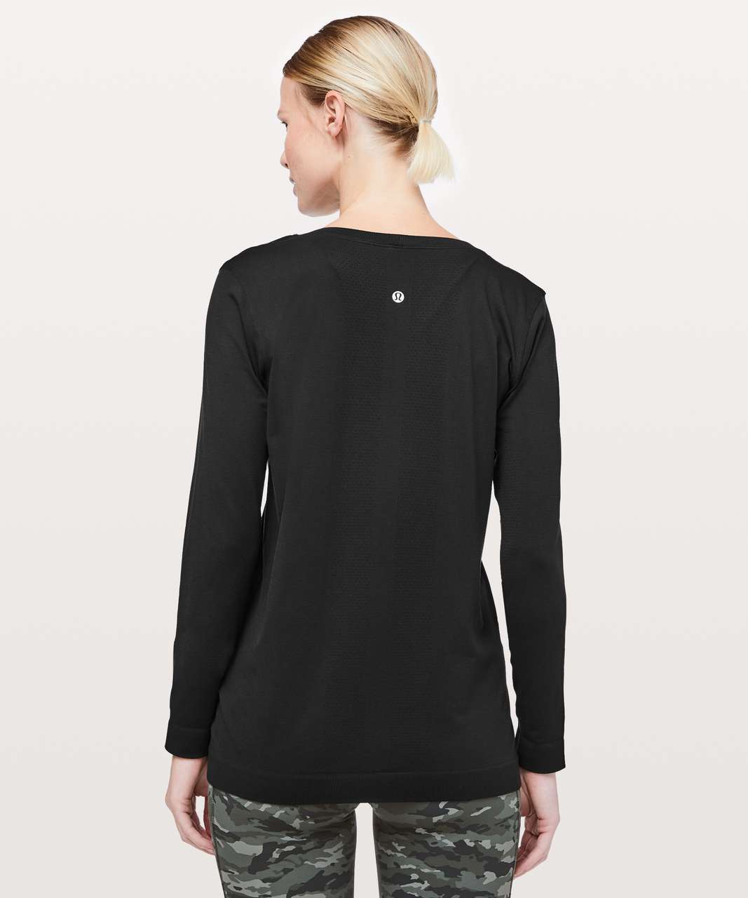 Lululemon Swiftly Tech Long Sleeve (Breeze) *Relaxed Fit - Black / Black  (Second Release) - lulu fanatics