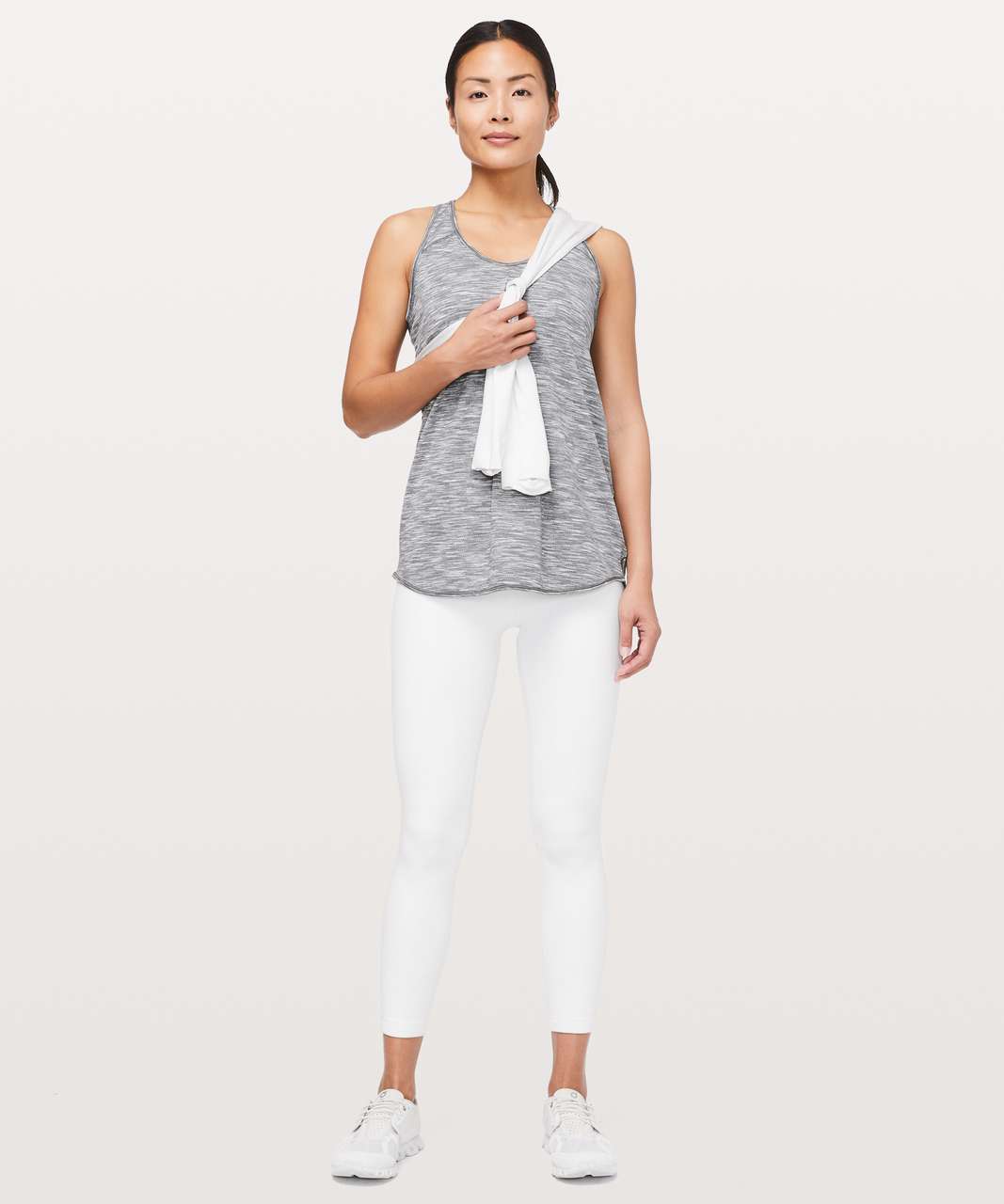 Lululemon Essential Tank - Tiger Space Dye Alpine White Dark Slate