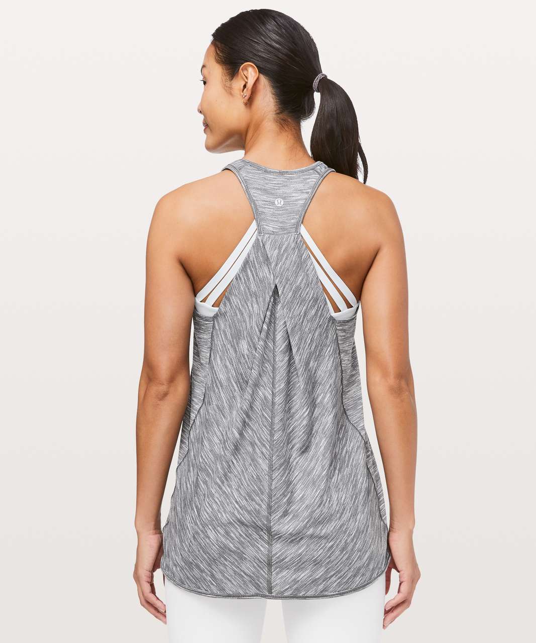 Lululemon Essential Tank - Tiger Space Dye Alpine White Dark Slate