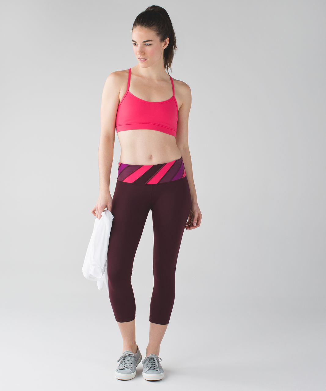 Lululemon Wunder Under Crop III - Bordeaux Drama / Boom Juice / Red Grape