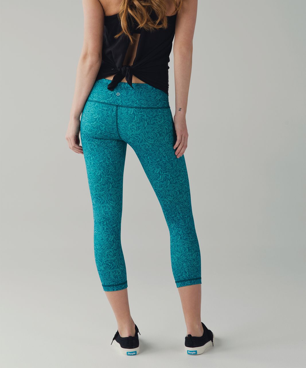 Lululemon Wunder Under Crop III - Heathered Slate - lulu fanatics