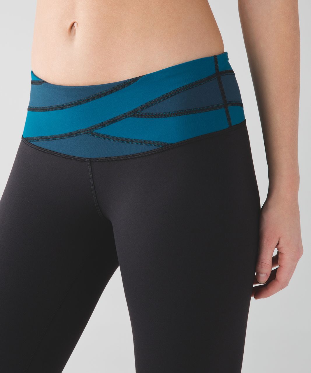 Lululemon Wunder Under Crop III - Black / Tofino Teal / Alberta Lake