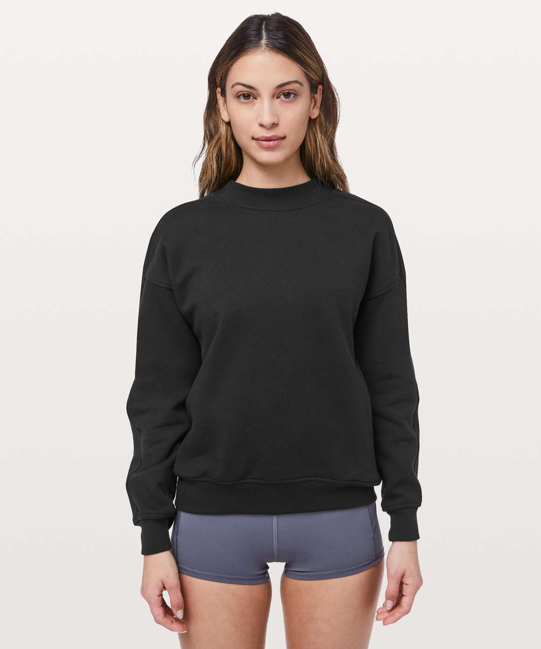 Lululemon sweatshirt crewneck black Z50416 Size 12 @X