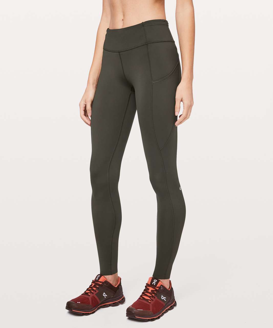 Lululemon ❄️Winter❄️ First Mile Tech Legging. Olive Green. Sz 8/28 Inch  Inseam.