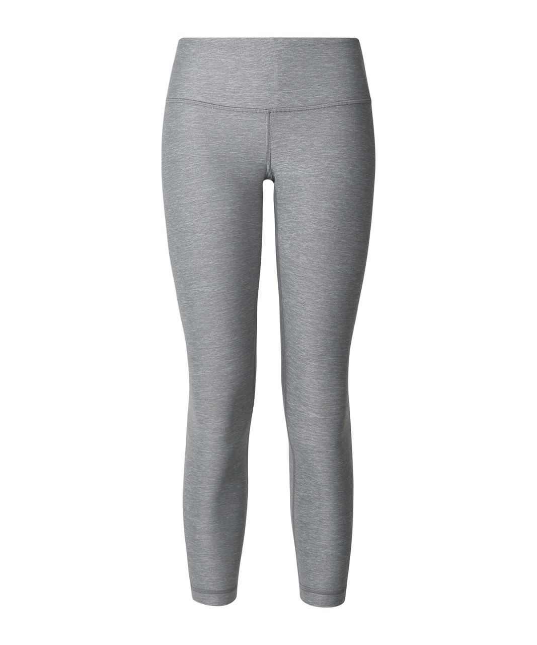 Lululemon Wunder Under Crop *Cotton (Roll Down) - Heathered Medium Grey /  Heathered Light Grey - lulu fanatics