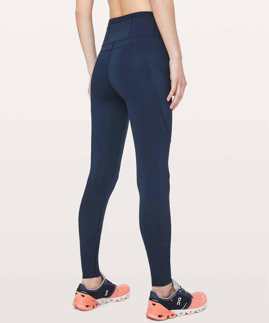 Lululemon Fast $ Free Tight Leggings Floral, Black, True Navy, Dark  Terracotta