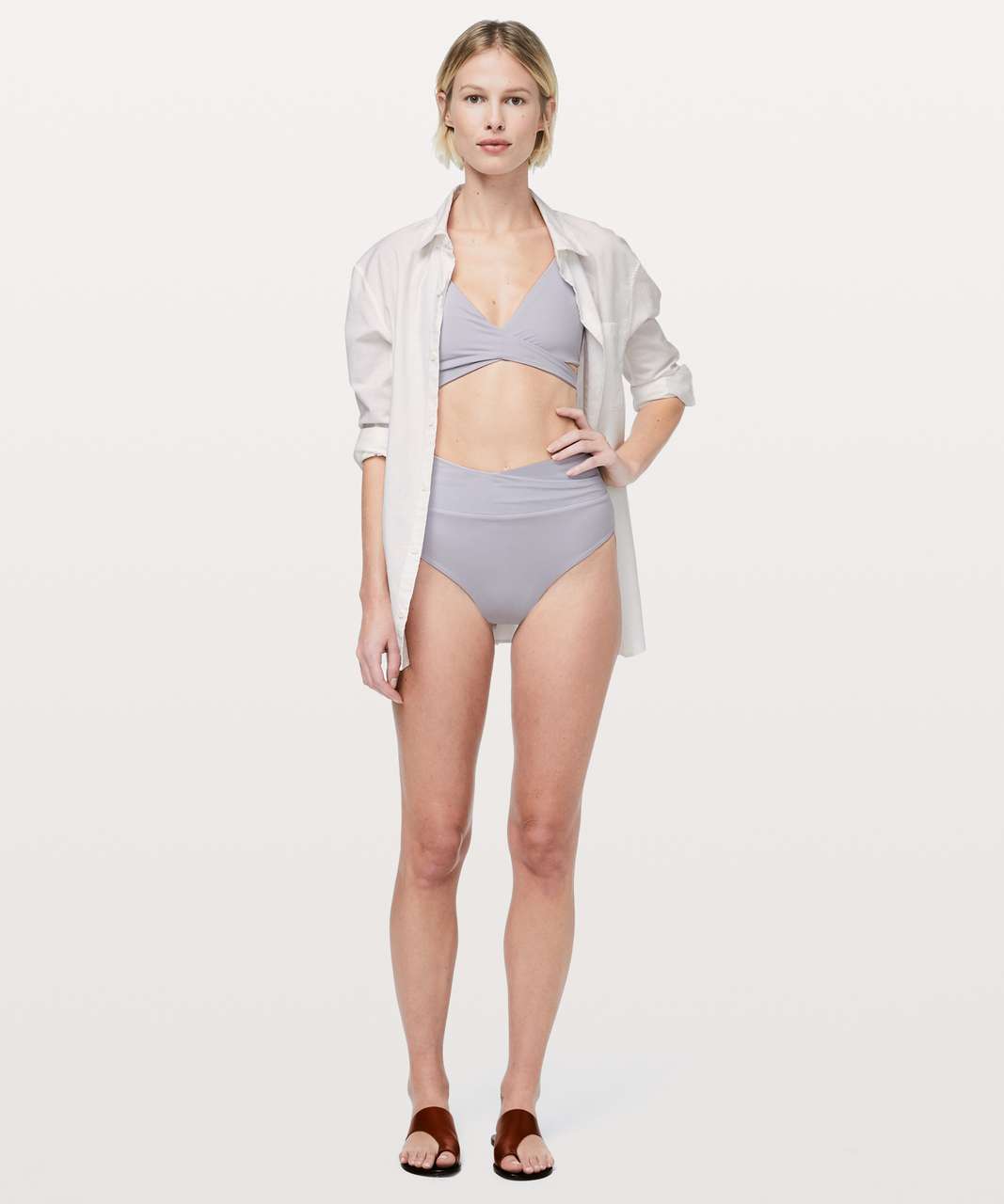 Lululemon Tied To Tide Swim Top - Silver Lilac