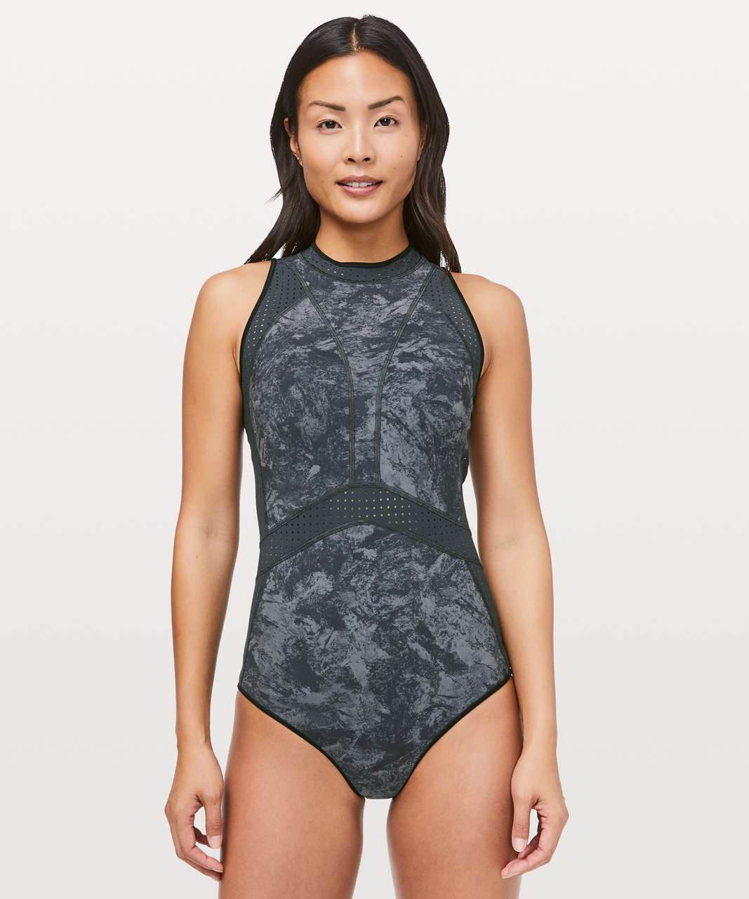 Lululemon Beach Break Paddlesuit - Washed Marble Titanium Deep Coal / Deep Coal