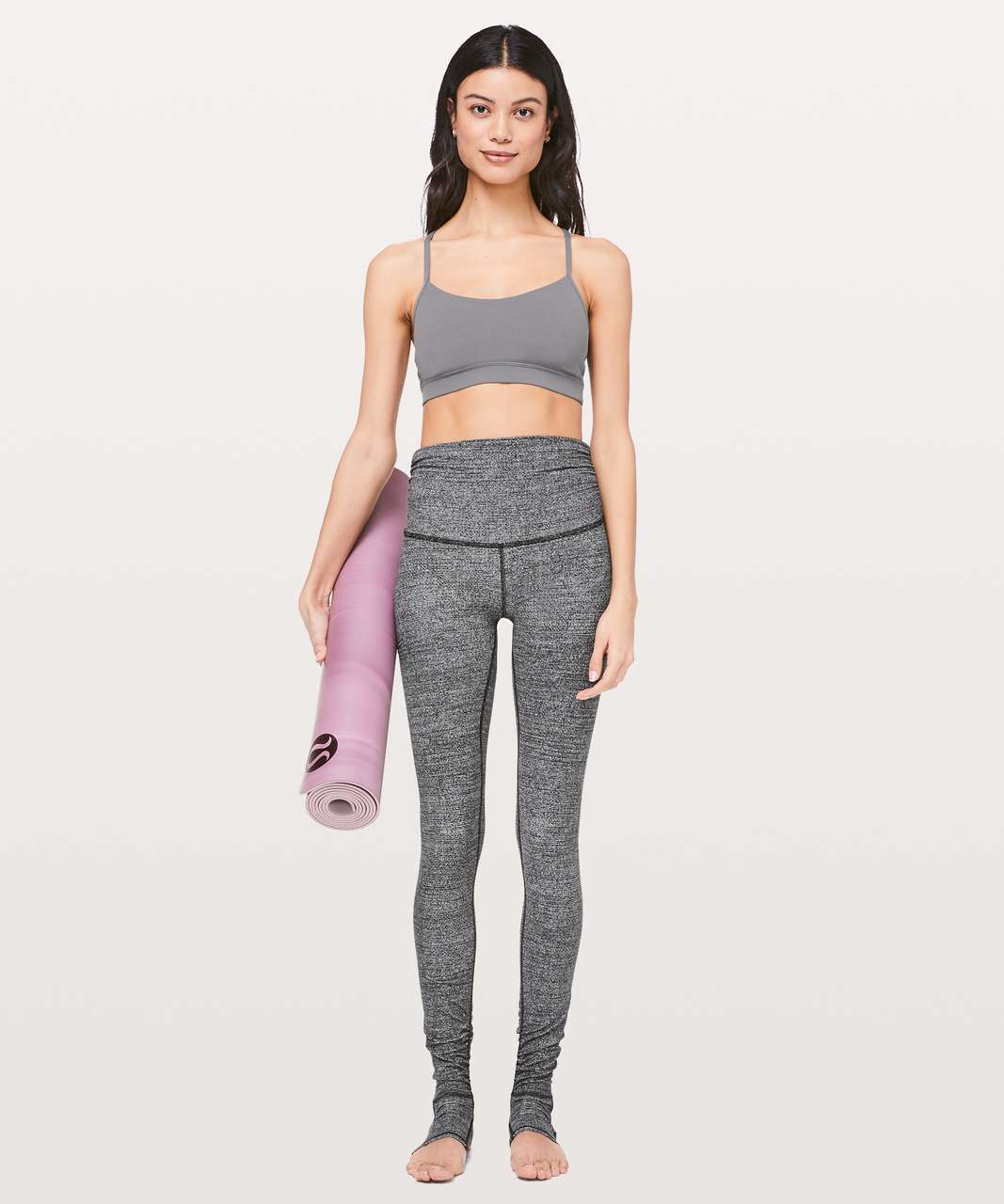 Lululemon Still Mind Tight *28" - Interlink Ice Grey Black