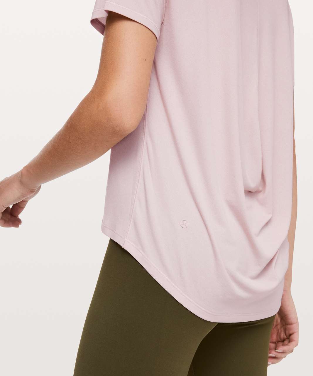 Lululemon Fall In Place Short Sleeve - Heathered Pink Bliss / White