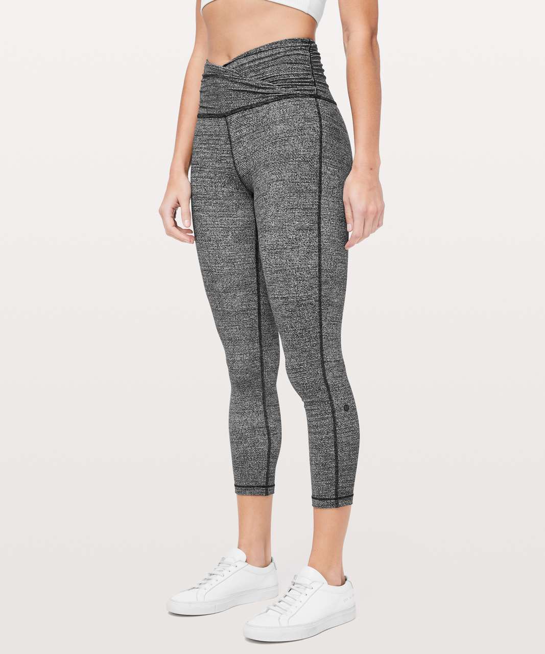 Lululemon Still Mind Crop *High Rise 23" - Interlink Ice Grey Black