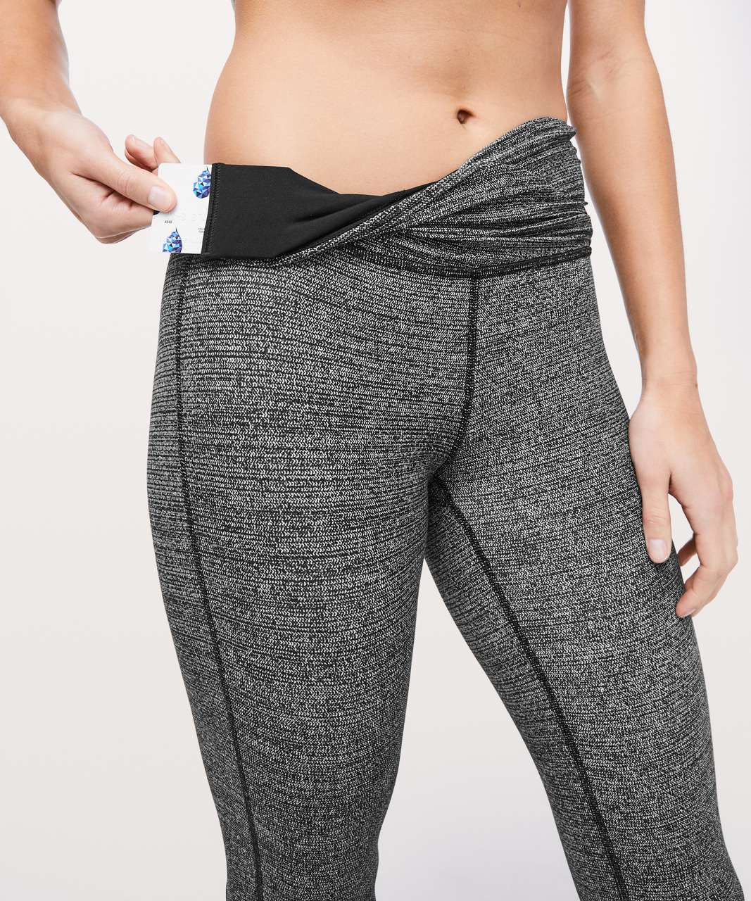 Lululemon Still Mind Crop *High Rise 23" - Interlink Ice Grey Black