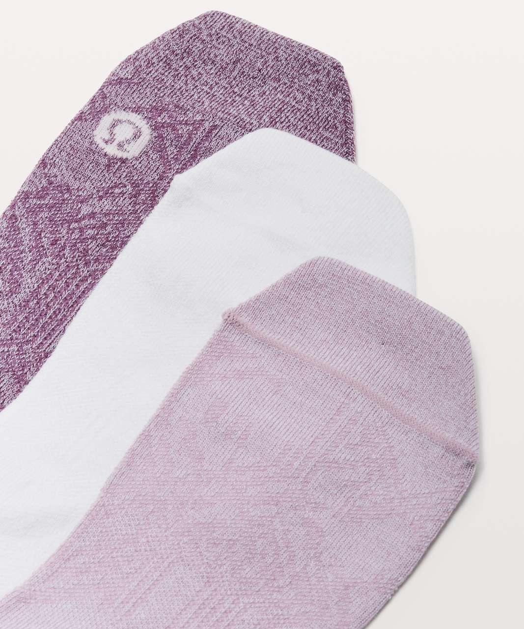 Lululemon On The Fly Sock *3-Pack - White / Antoinette / Vintage Plum