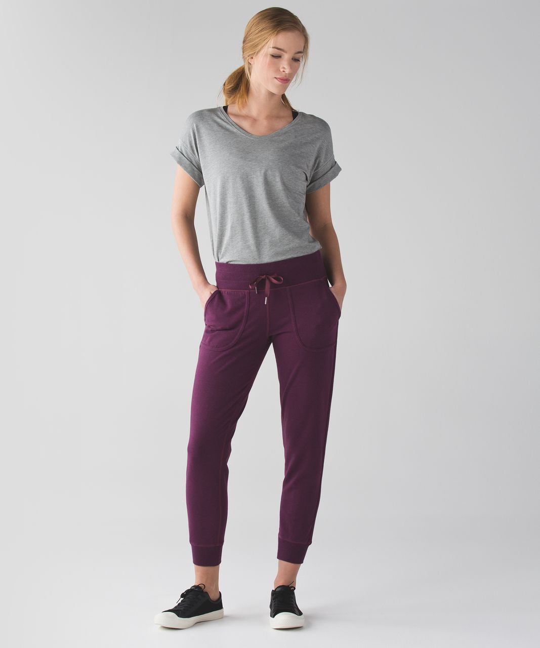 Lululemon Comfy As Sweat Pant - Heathered Red Grape