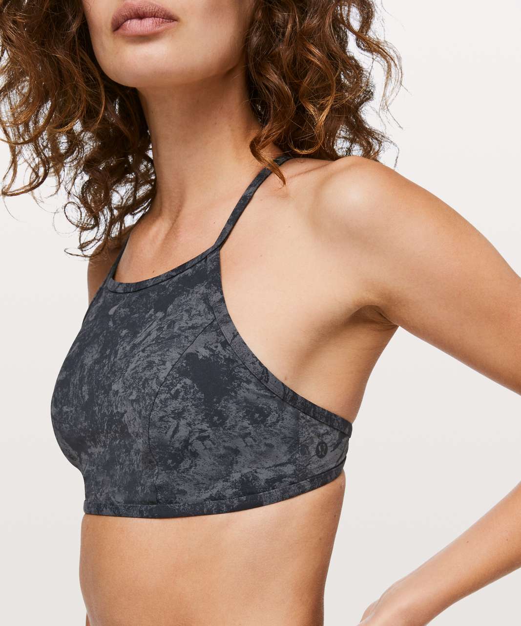 Lululemon See The Sea Swim Top - Washed Marble Titanium Deep Coal