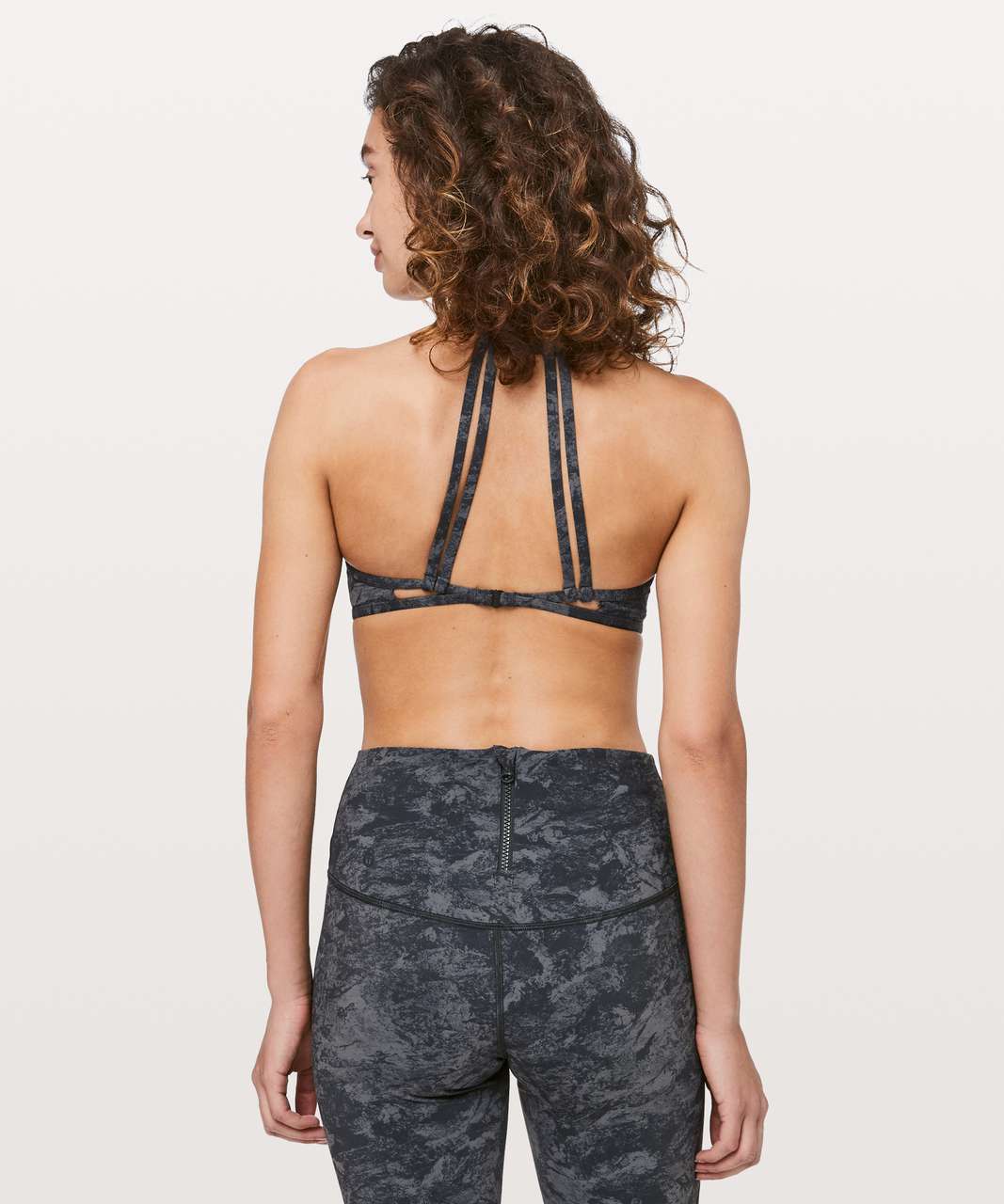 Lululemon See The Sea Swim Top - Washed Marble Titanium Deep Coal