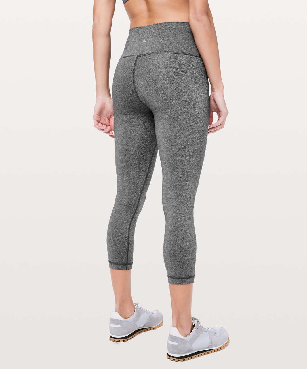 Lululemon Wunder Under Crop - Heathered Medium Grey - lulu fanatics