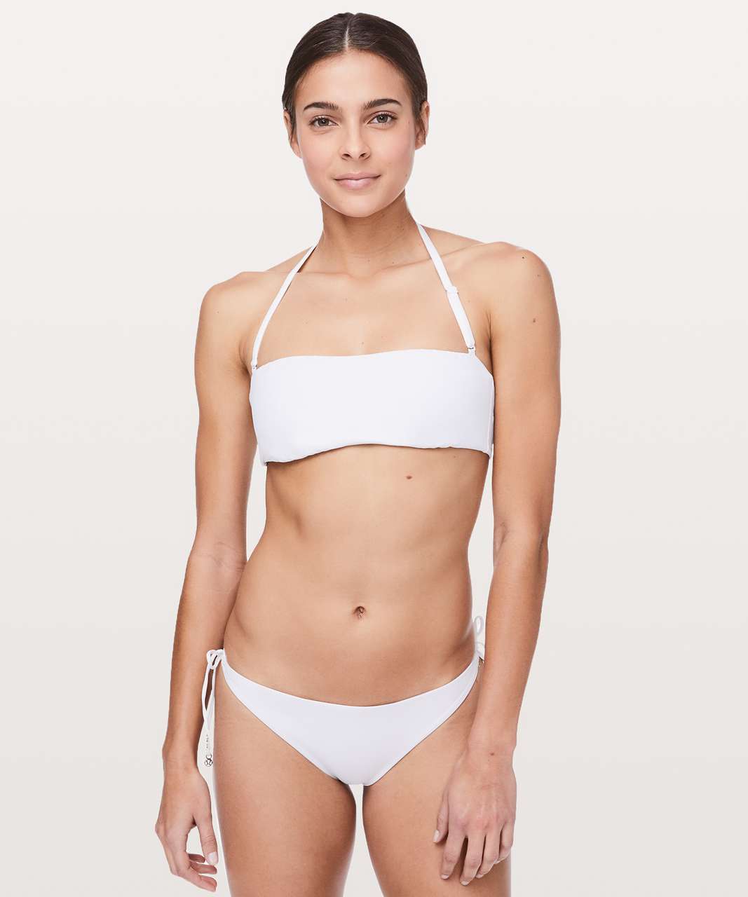 Lululemon Coastal Call Bikini Top *Reversible - White / Silver Lilac