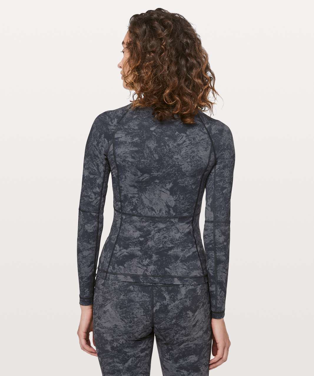 Lululemon Beach Break Rashguard - Washed Marble Titanium Deep Coal