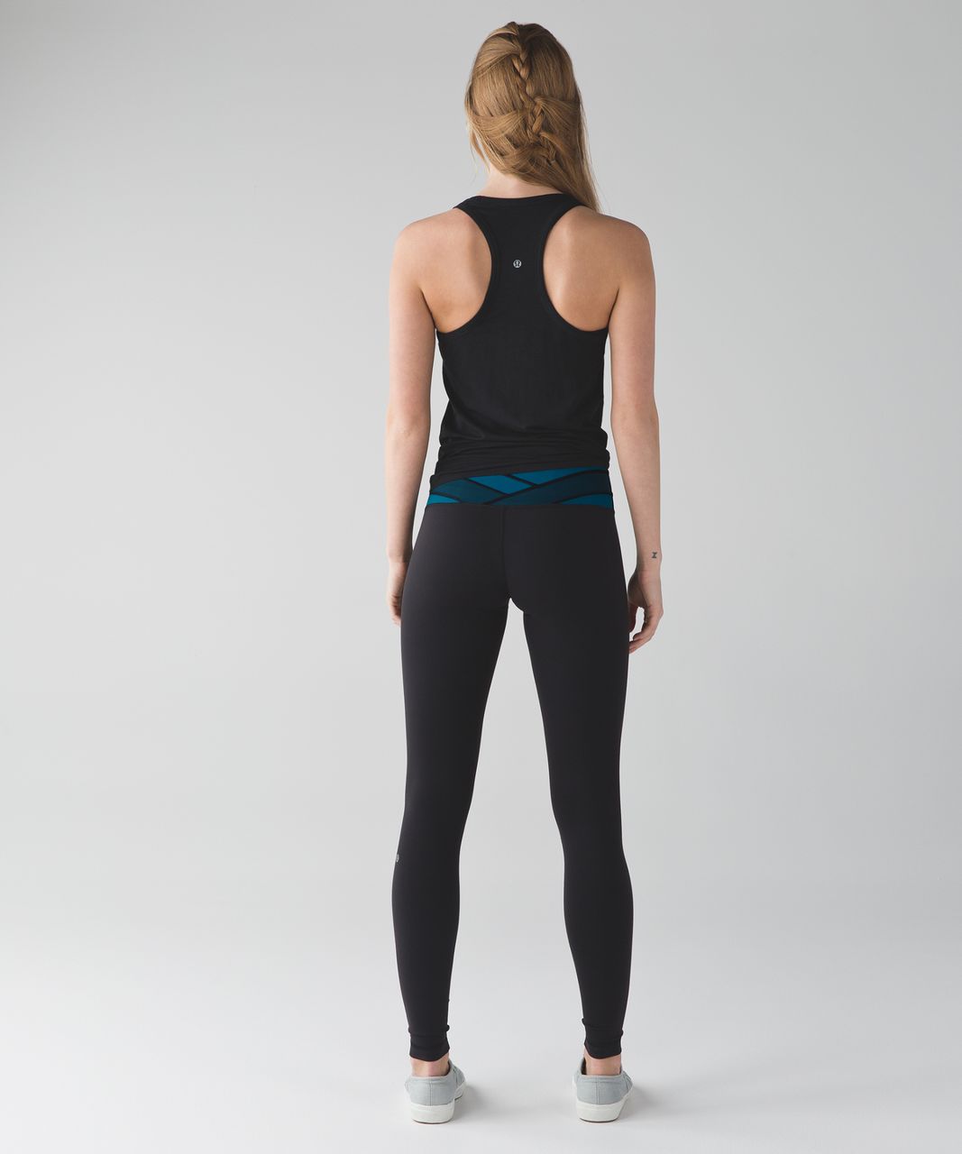 Lululemon Wunder Under Pant III - Black / Tofino Teal / Alberta Lake