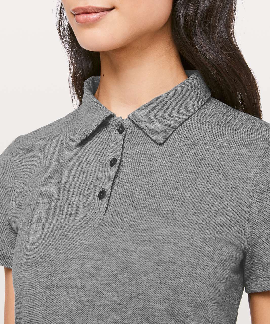 Lululemon Players Pro Form Polo - Heathered Black