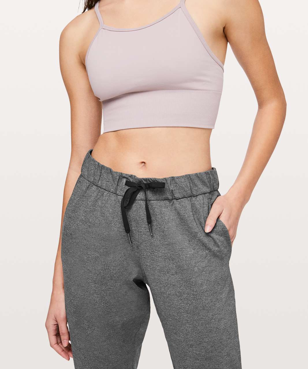 Lululemon On The Fly Pant Full Length 31 - Heathered Black - lulu fanatics