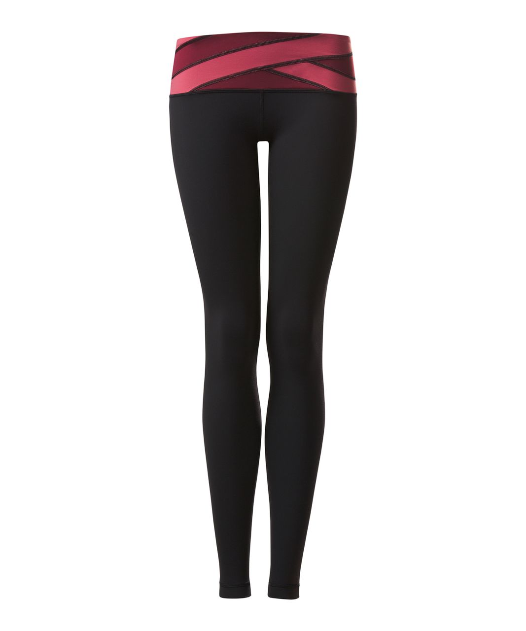 Lululemon Wunder Under Pant III - Black / Fireside Red / Rosewood