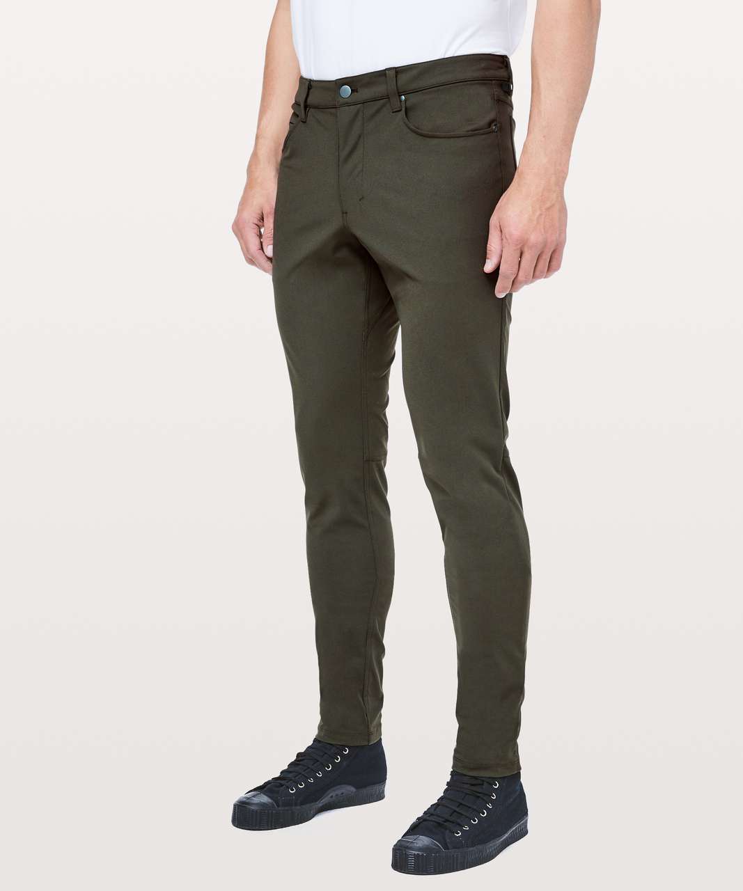 To My Office Front Slit Pants- Dark Olive